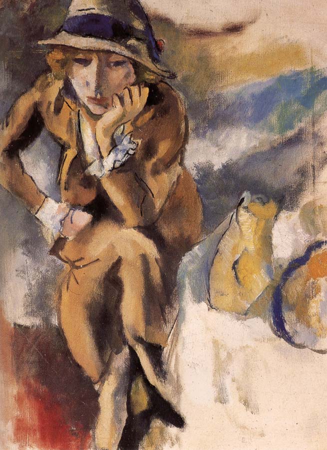 Jules Pascin Seating Portrait of Aierami